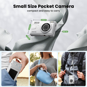 CAMWORLD lifestyle travel scene showing compact camera convenience for outings