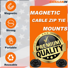 CANAANIN magnet zip tie mount magnet close-up showing strong magnetic hold.