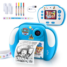 Camera with wrist strap for safe play during Paw Patrol adventures.