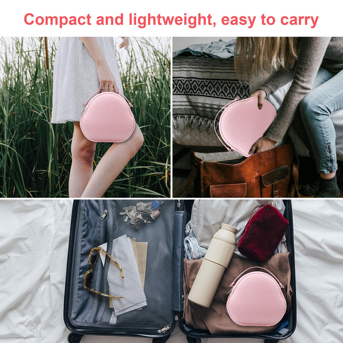 Canboc AirPods Max case double zipper for easy access.