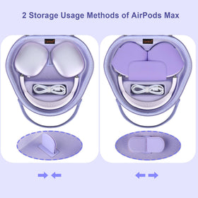 Canboc AirPods Max Case durable shell protects against shocks.