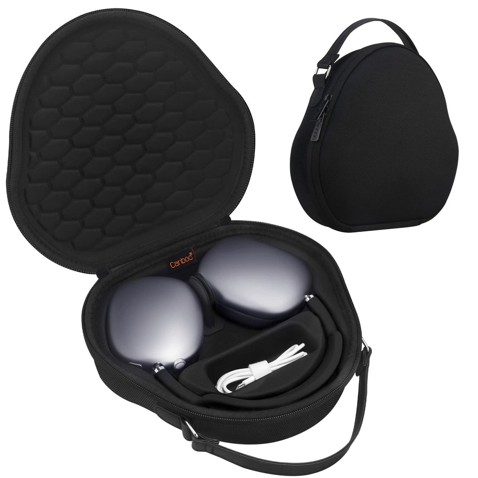 Canboc AirPods Max Case with fabric exterior for durable protection on the go.