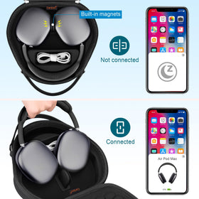 Canboc AirPods Max Case with hard EVA shell absorbs shocks during daily commutes.