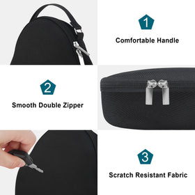Canboc AirPods Max Case semi-waterproof fabric keeps contents dry.