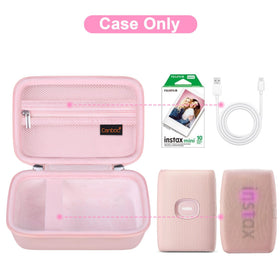 Canboc case open with Fujifilm Instax Mini Link inside displaying secure fit and protection