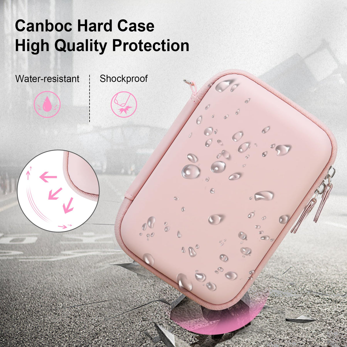 Close-up velvet interior of Canboc case protecting printer finish from scratches