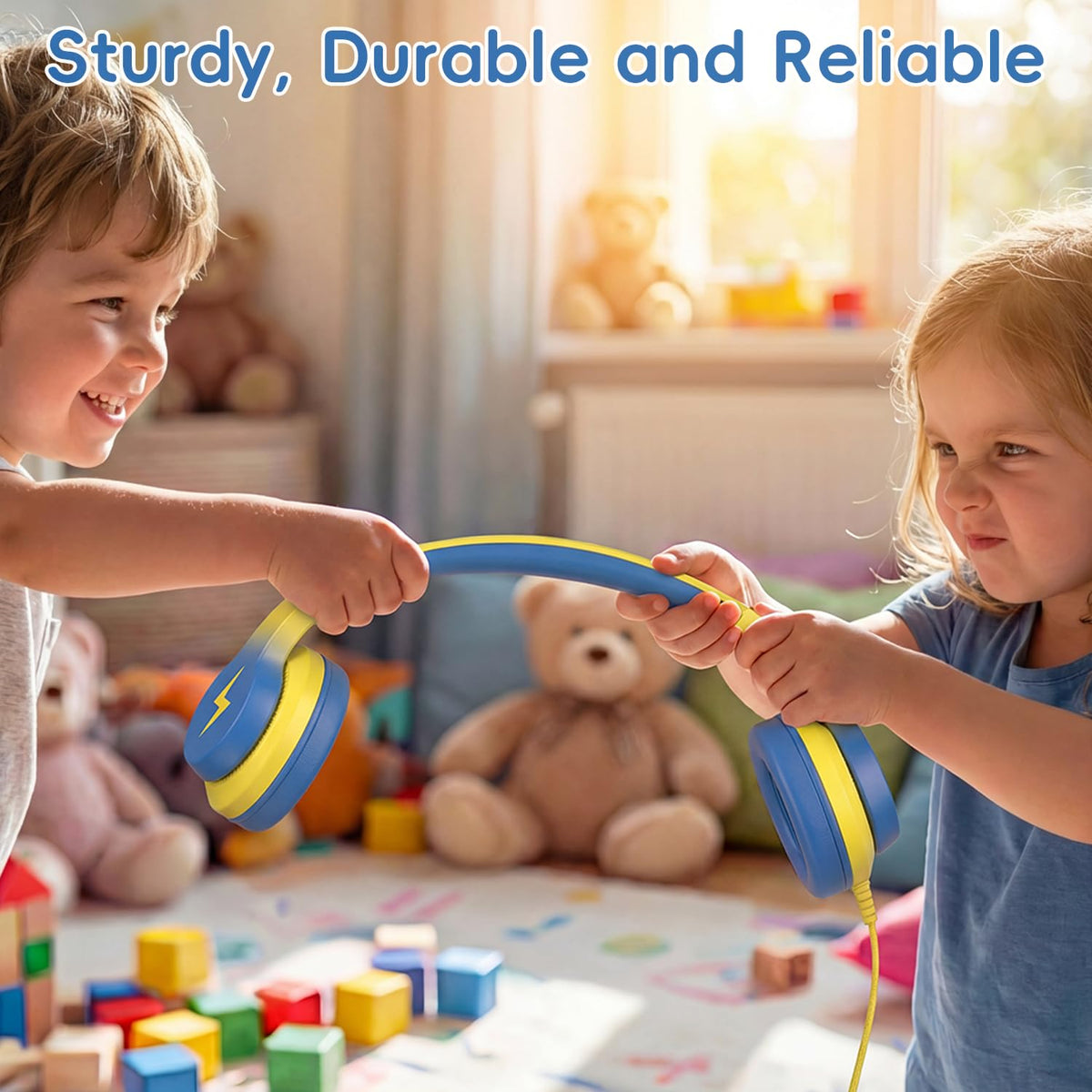 Candy Bila adjustable headband on child showing secure comfortable fit