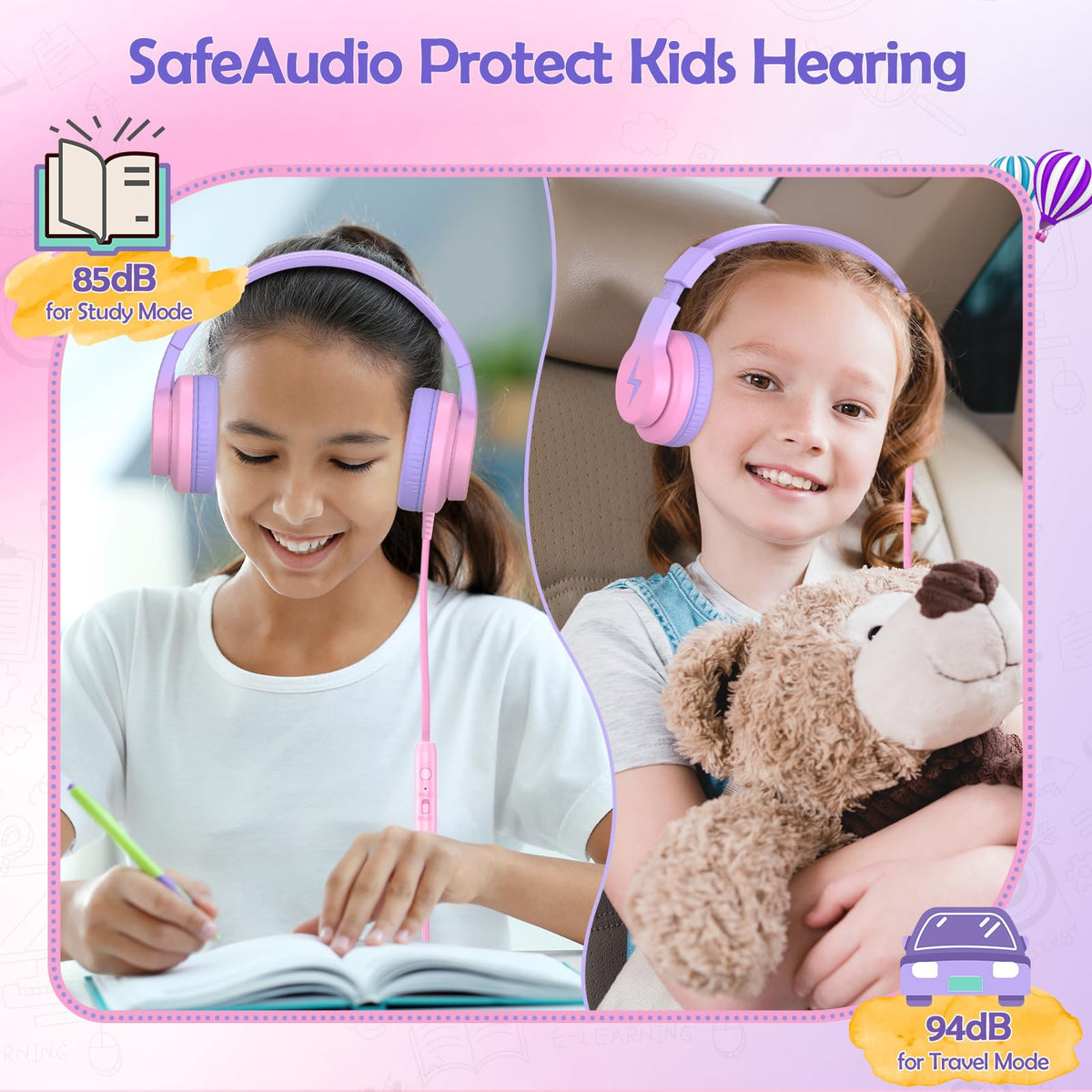 Candy Bila close-up of soft ear cup padding highlighting comfort and noise isolation benefit