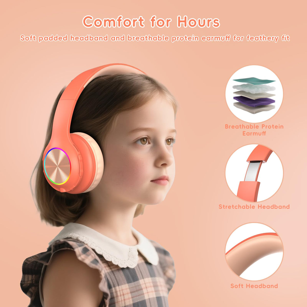 Candy Bila soft protein earcup close-up showing comfort and pressure relief