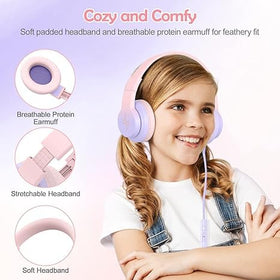 Candy Bila headphones folded for compact storage and easy travel convenience