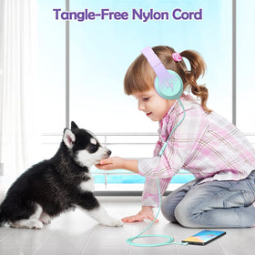 Candy Bila Headphones folded for a compact design ideal for travel.