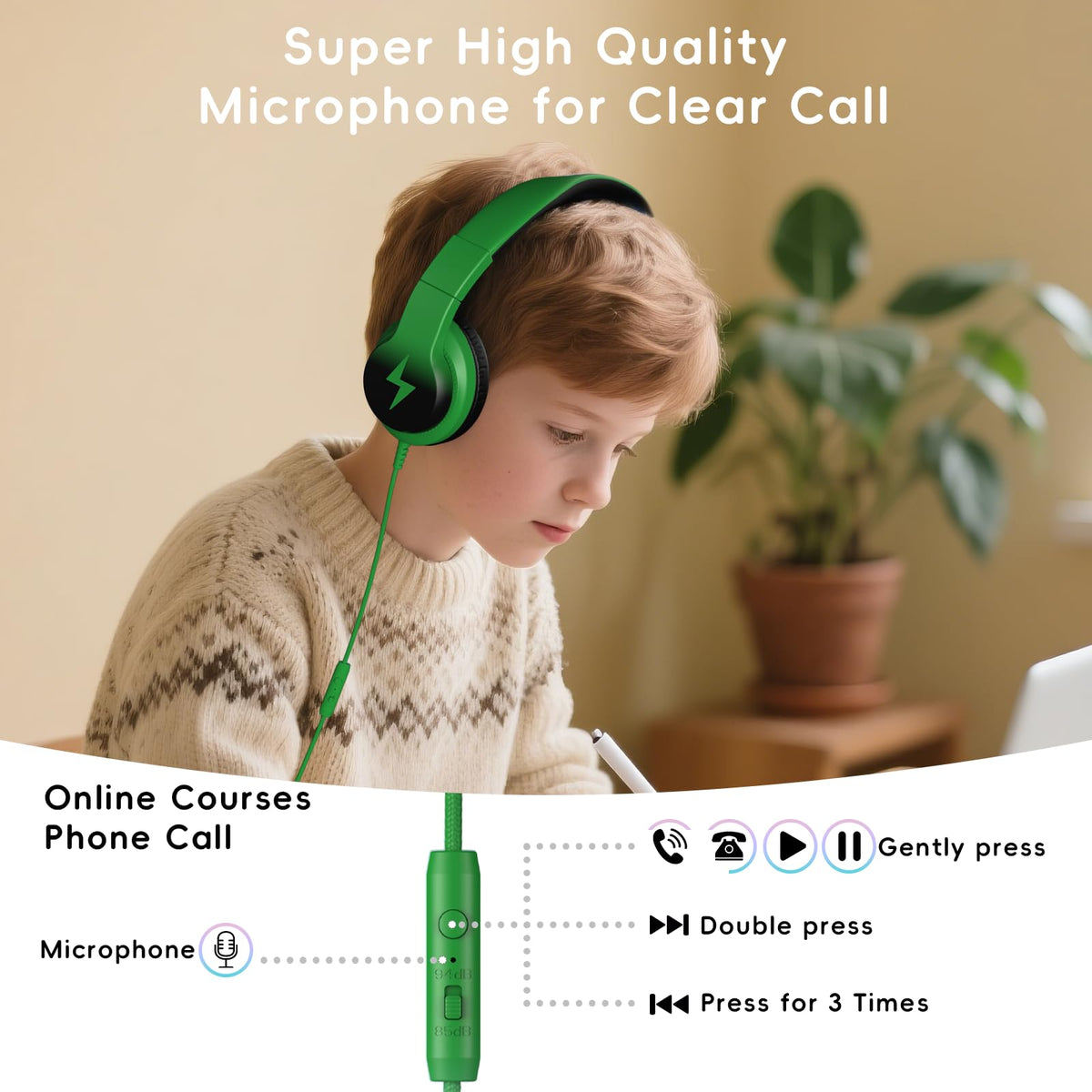 Candy Bila inline remote and microphone detail, enabling easy calls and control