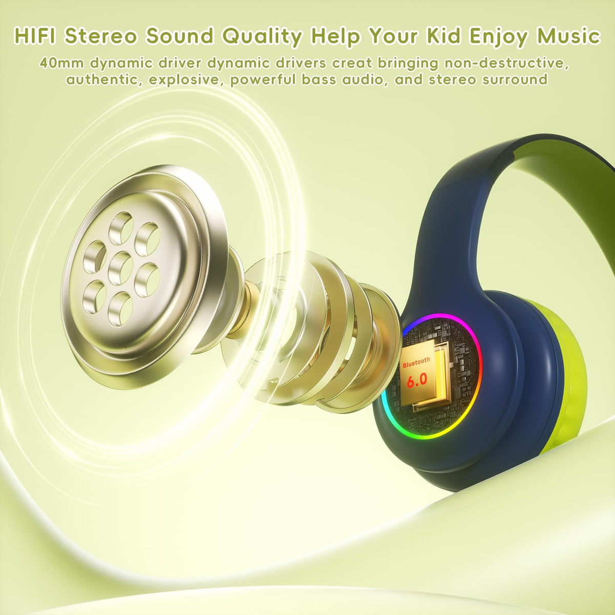 Candy Bila Bluetooth 5.4 headphones with built-in mic for easy calls