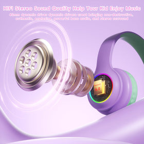 Candy Bila Kids headphones with Bluetooth 6.0 for easy pairing and reliable wireless use.