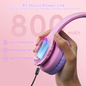 Candy Bila headphones showcase blue, red, and green LED lights for stylish visibility.