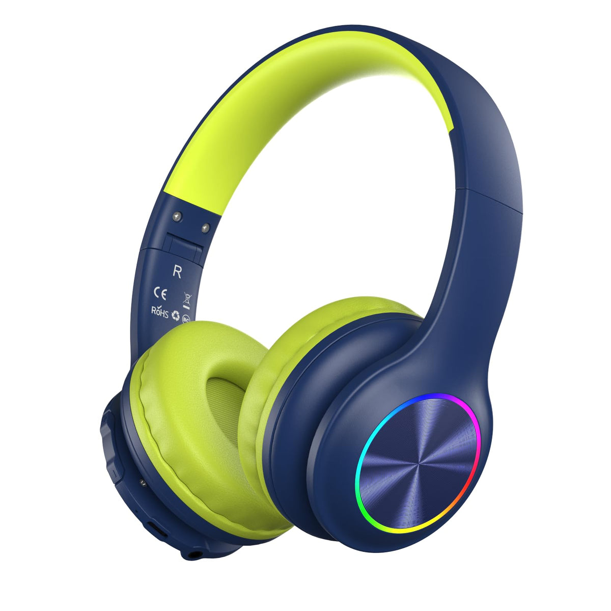 Candy Bila Kids Bluetooth headphones with LED lights for safe, entertaining listening
