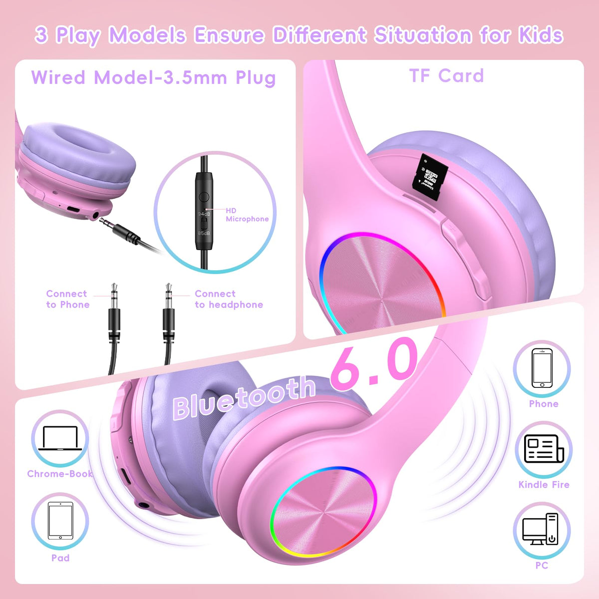 Candy Bila USB-C fast-charging headphones ready for quick top-ups on the go.