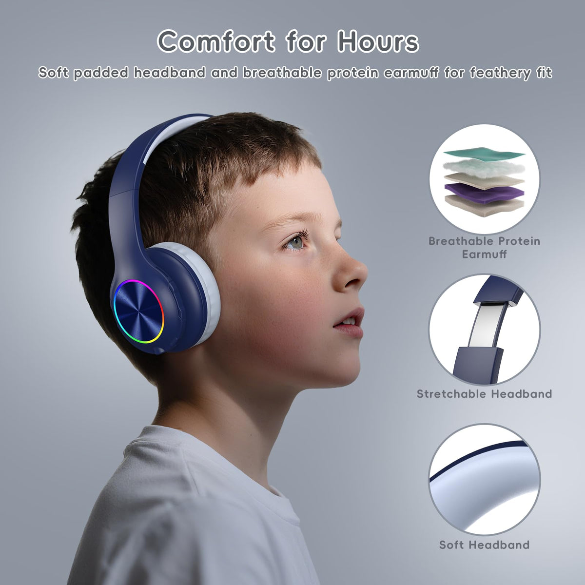 Candy Bila Kids Headphones deliver up to 85 hours playback
