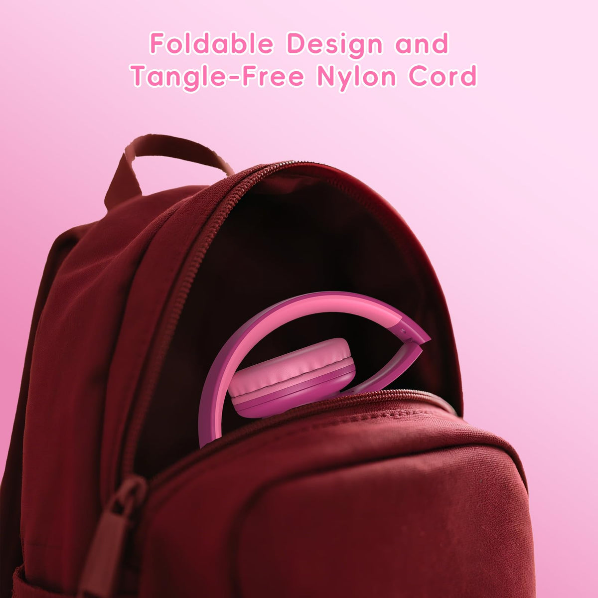 Candy Bila Kids headphones provide wired mode and TF card playback for flexible listening.