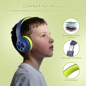 Candy Bila headphones keep volume within 94 dB for safe listening