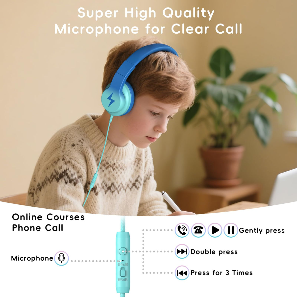 Candy Bila lifestyle kid wearing headphones illustrating secure fit and happy use