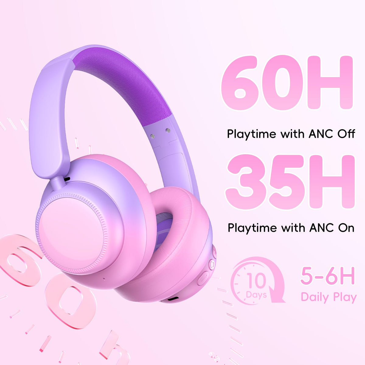 Candy Bila soft cushions and breathable headband for comfortable all-day wear.