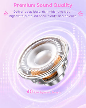 Candy Bila USB-C kids headphones rose pink soft over-ear cushions for comfort