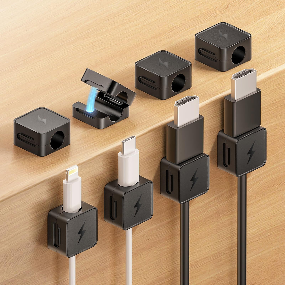 Canisflax front packaging showing eight cable clips and benefits