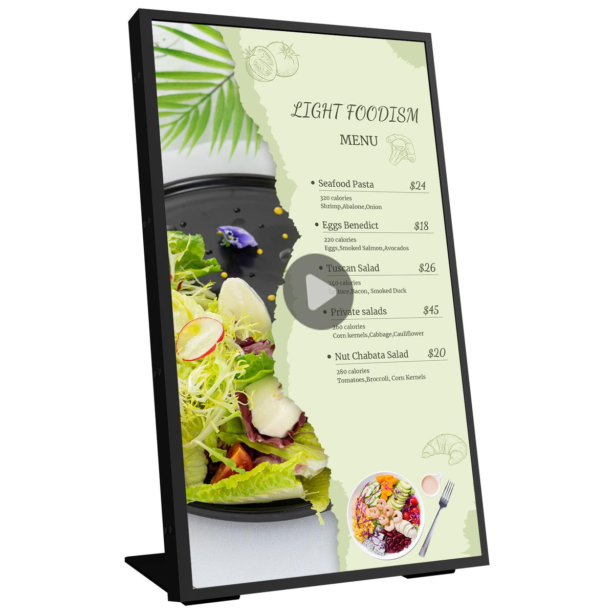 Canlarriz 18.5-inch front view digital signage, clear daytime visibility
