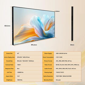 Canlarriz wall-mount 40-inch signage with slim profile boosts space efficiency.