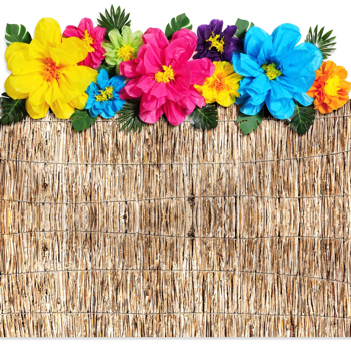 Canlierr Hawaiian backdrop with reef detail and rope, ideal for vibrant luau photos.