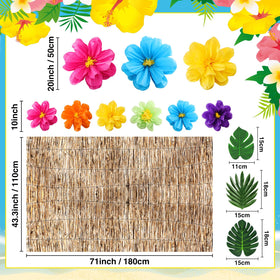 Canlierr large Hawaiian paper flowers add bold color to party decorations.