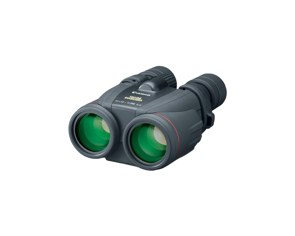 Canon 10x42 L IS WP binoculars with stabilized view for marine use.