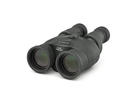 Water-resistant rubber coating on Canon 12x36 IS III binoculars for secure grip