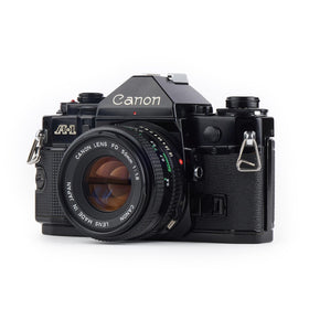 Canon A-1 dial controls close-up showing tactile precision