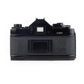 Canon A-1 shutter speed dial in clear view for exposure decisions