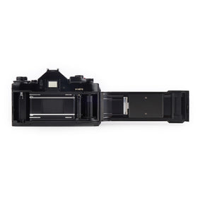 Canon A-1 viewfinder close-up for bright framing and composition