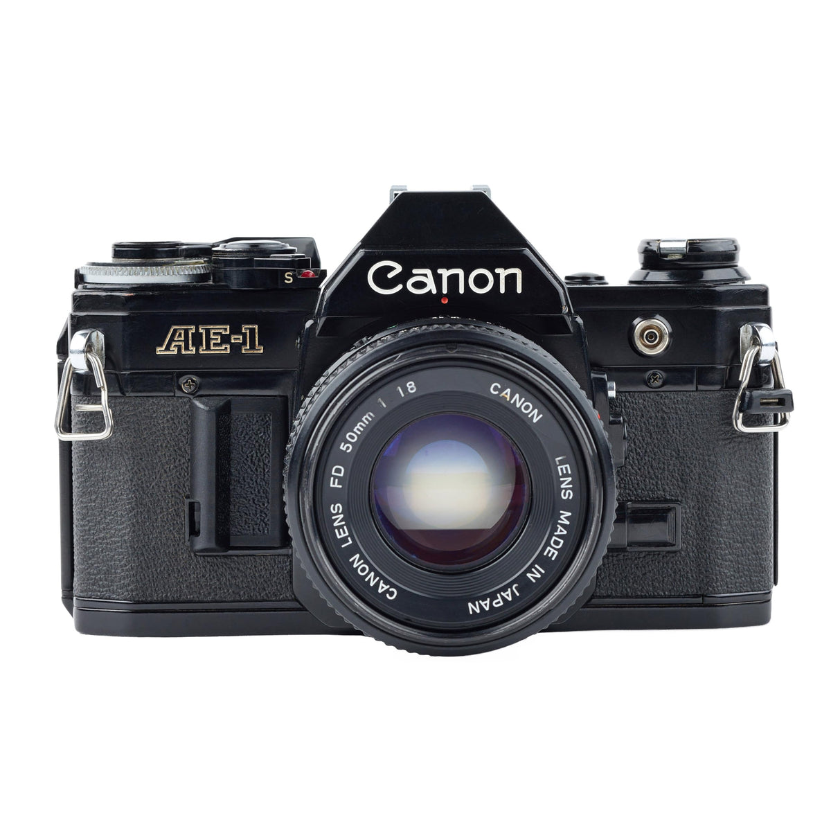 Canon AE-1 camera body—robust metal chassis for lasting performance.