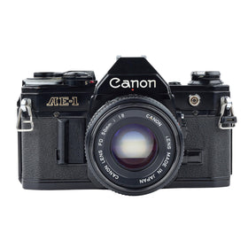 Canon AE-1 camera body—robust metal chassis for lasting performance.