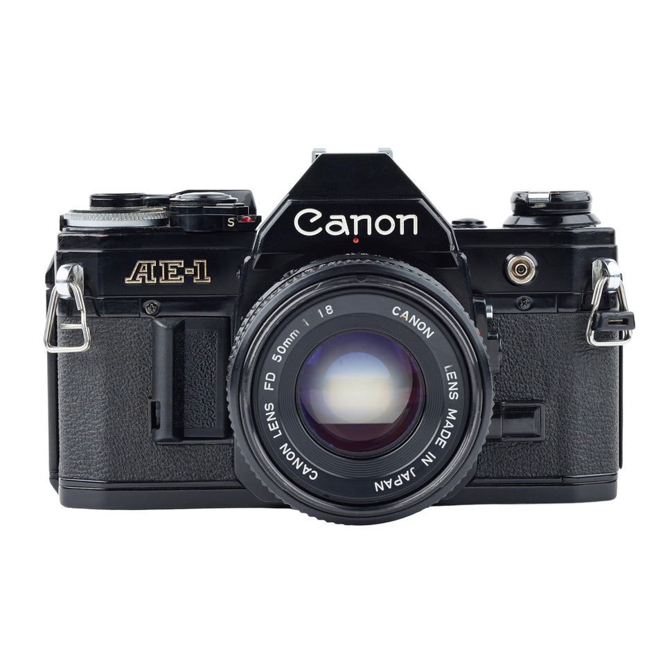 Canon AE-1 camera body—robust metal chassis for lasting performance.
