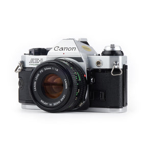 Canon AE-1 Program back view shows intuitive controls for quick setup.