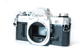 Canon AE-1 shutter speed dial close-up showing precise control.
