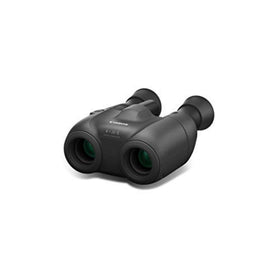 Canon 8x20 IS binoculars front view, compact and portable for on-the-go use.