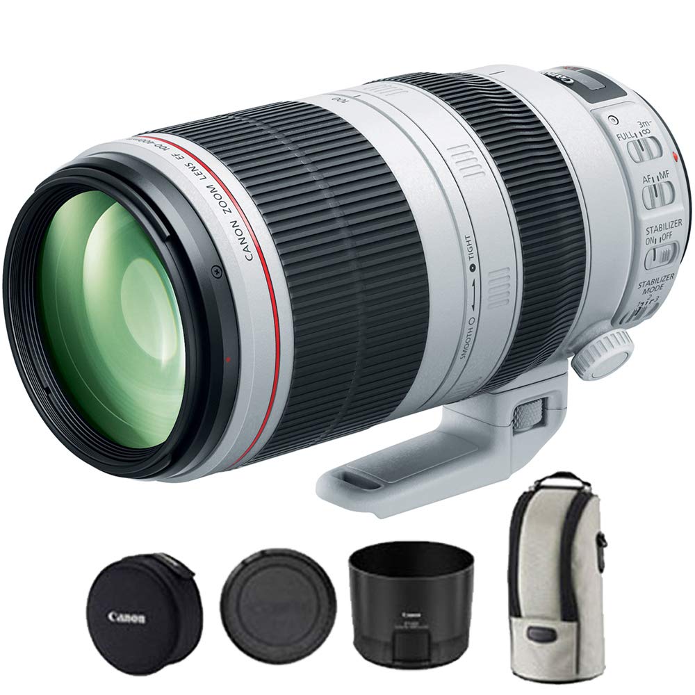 Canon EF 100-400mm II side view highlights compact L-series design for versatile wildlife shooting
