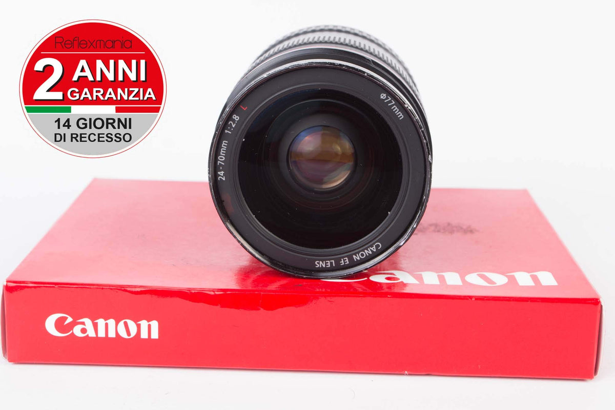 Canon EF 24-70mm f/2.8L USM lens side view, sturdy construction for daily use