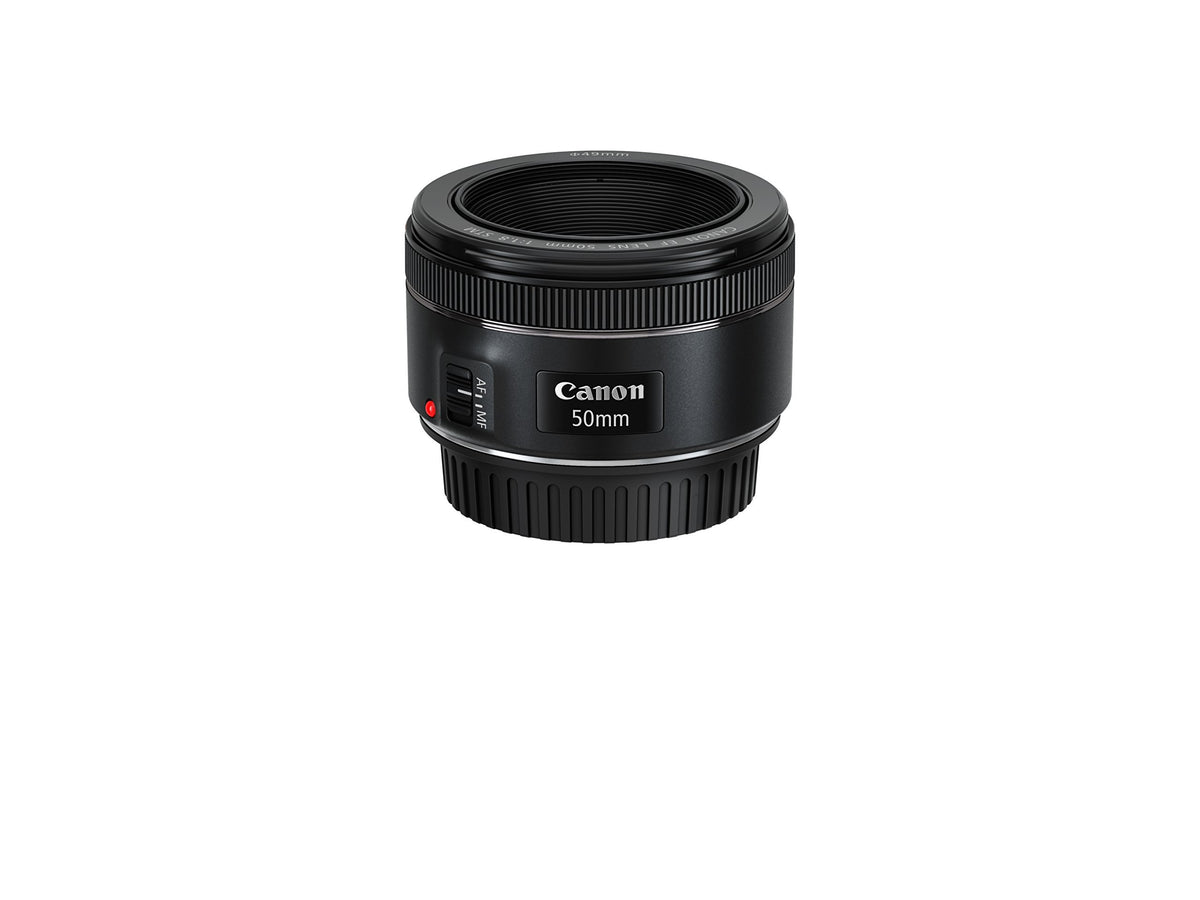 Canon EF 50mm f/1.8 STM lens in a low-light scene with bright aperture