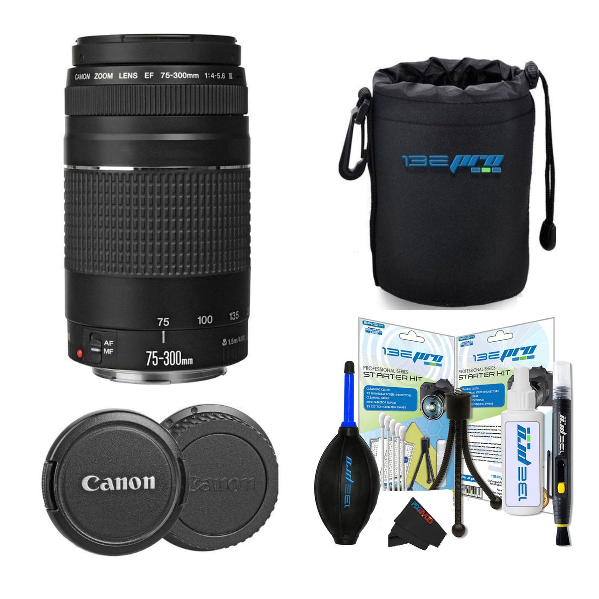 Canon EF 75-300mm f/4-5.6 III telephoto zoom lens front view for versatile distant capture
