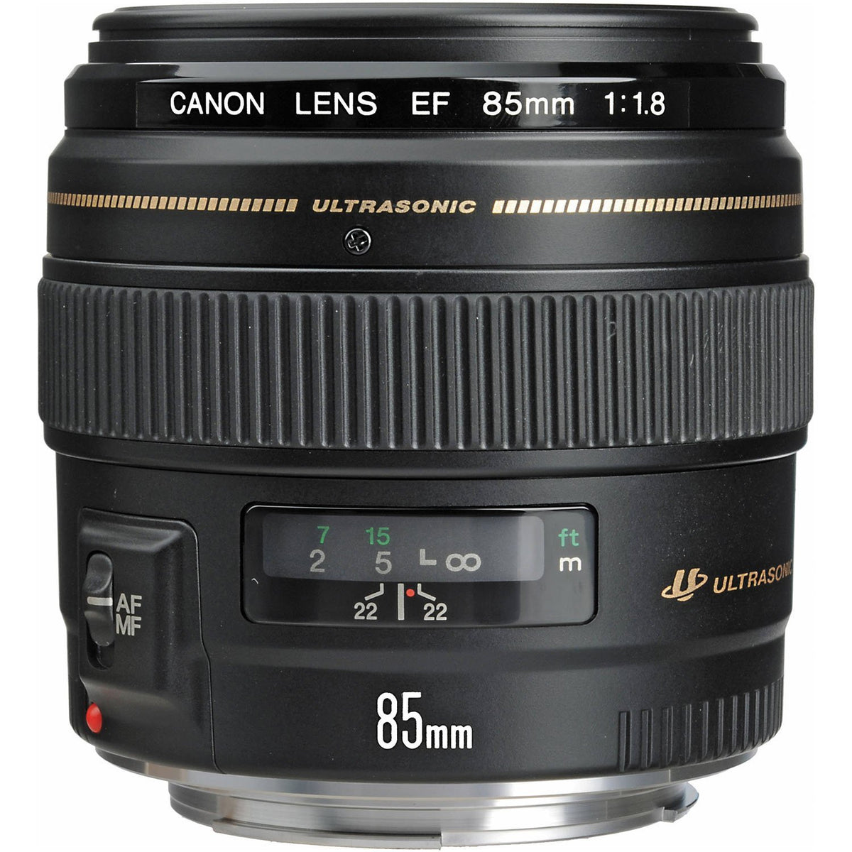 Canon EF 85mm f/1.8 USM lens side profile for portrait-ready performance
