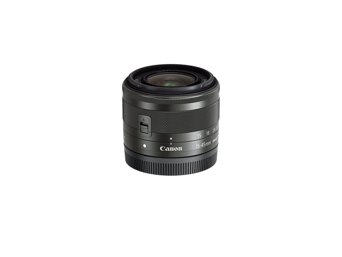 Canon EF-M 15-45mm graphite lens image stabilization for sharp handheld shots