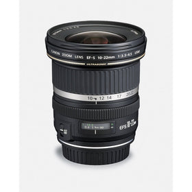 Canon EF-S 10-22mm lens rear element detail for edge-to-edge sharpness